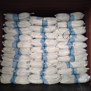 Sacs en tissu tissé PP robustes, résistants à l'humidité, blancs avec rayures bleues, fermeture éclair supérieure, pour chaussures et vêtements - Product Image 1