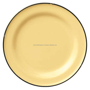 Assiettes et plats en émail orange, dernières nouveautés, en métal, pour la restauration, taille et couleur personnalisables, assiettes économiques. - Product Image 5
