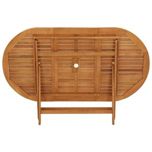 Tavolo da giardino pieghevole in legno di eucalipto massiccio 63 "x 33.5" x 29.5 "tavoli da esterno - Product Image 5