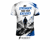 T-shirt en maille sublimé pour homme SINEWY SPORTS, col rond, manches courtes, évacuation de l'humidité, polyester, toutes saisons, personnalisable