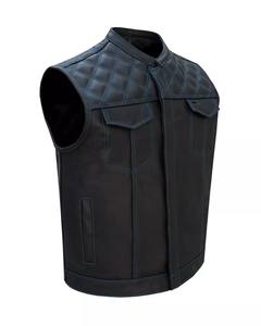 Gilet de moto en cuir pour homme, style urbain, respirant, pour l'extérieur, personnalisable OEM 2026 - Product Image 1