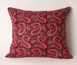Deep <b>Red</b> Florals Cotton Washable Zipper Closure <b>Cushion</b> <b>Cover</b> Hand Block Printed Jaipur India Vintage Pattern Decorative Throw - Product Image 6