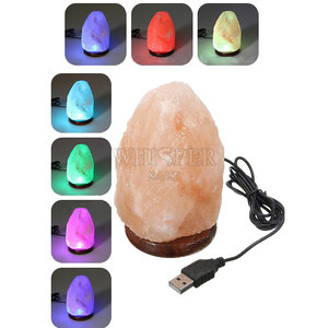 Lampe de sel de l'Himalaya naturelle Whisper Salt, mini lampe de sel sculptée, de haute qualité, au toucher réel, à la lumière chaude relaxante, décoration d'intérieur - Product Image 2