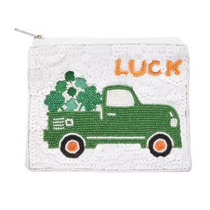 White <b>Seed</b> Beaded Coin Money Purse Makeup Bag handmade accessory colorful beaded pouch - Product Image 3