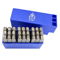 Jeu de poinçons lettres allemandes 5 mm A-Z 27 pièces DIN 1451 Cr-V 6150 HRC 58-62 Marquage profond Vente en gros OEM/ODM Taïwan