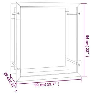 Matt Black Steel Firewood Rack 19.7"x11"x22" for <b>Fireplace</b> Sets & <b>Accessories</b> - Product Image 6