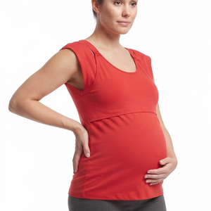 Débardeur d'allaitement pour femme de haute qualité, sans couture, 100 % coton/polyester, séchage rapide - Product Image 1