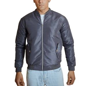 แจ็กเก็ตบอมเบอร์น้ำหนักเบาสำหรับผู้ชาย, แจ็คเก็ตทำงานซิปเต็มปกคอตั้งลำลองสำหรับฤดูใบไม้ร่วง - Product Image 1