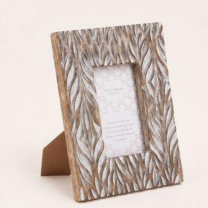 Wholesale Eco-Friendly Carved Mango Wood Photo <b>Frame</b> Handcrafted Leaf Etched <b>Vintage</b> <b>Picture</b> <b>Frame</b> for Tabletop Home Decor - Product Image 1