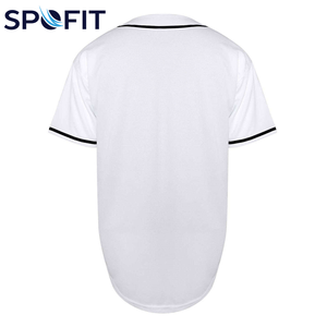 Camiseta de Béisbol Personalizada para Hombre, Transpirable, Ligera, 100% Poliéster, Ropa Deportiva Estampada OEM, Camiseta de Béisbol con Botones Completos - Product Image 3