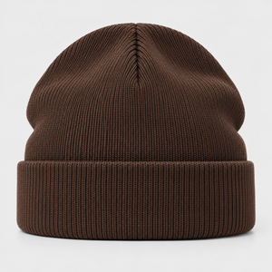 Premium Fine Gauge Knitted <b>Beanie</b> Lightweight Soft Ribbed Cuff Warm Winter <b>Hat</b> Custom Embroidered Logo OEM ODM Wholesale Style - Product Image 4