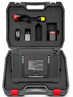 Outil de diagnostic automobile professionnel OBD2, lecteur de code, écran LED, boîtier ABS noir, 12-24V, connectivité USB, universel