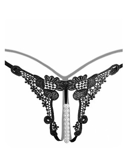 Tanga <span class=keywords><strong>sexy</strong></span> sin entrepierna, transparente, con bordado de perlas, bragas de masaje de tiro bajo, lencería hueca con espalda en T - Product Image 5