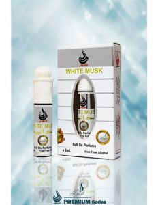 AL MAS White Musk Premium Attar Perfume en Roll-On 6ML |   Aceite de Perfume Unisex de Larga Duración |   Fragancia de Almizcle Blanco Árabe Sin Alcohol - Product Image 1