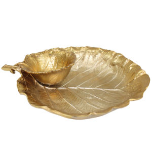 Bandeja y Plato Redondos de Aluminio Fundido con Forma de Hoja, Vajilla para Servir en Casa, Más Vendidos, con Tazón, Hechos a Mano y Personalizados - Product Image 6