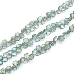 Venta al por Mayor de Cuentas Facetadas en Forma de Corazón de Piedra Solar de Oregón, Naturales, Hechas a Mano, de Primera Calidad, para la Elaboración de Joyería DIY para Pulseras - Product Image 1