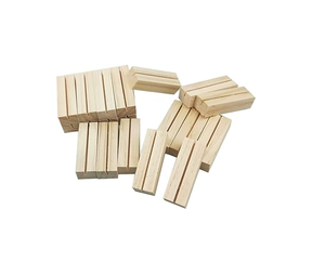 Porte-cartes de visite carré en bois U F INTERNATIONAL WCH-4, design moderne, fait main, longueur personnalisable 3x4 pouces - Product Image 2