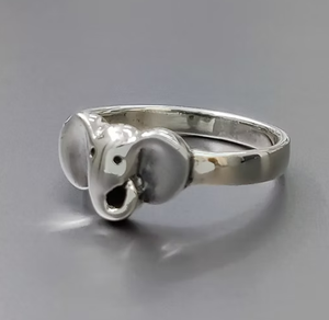 Anillo de elefante en plata de ley 925, hecho a mano, estilo bohemio, para fiestas. - Product Image 2