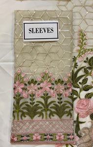 <b>Pakistani</b> Indian Wedding Embroidery <b>Clothes</b> Beige Chiffon Collection <b>Eid</b> Style Suit Latest Salwar Kameez Hot Selling Dress 2021 - Product Image 4