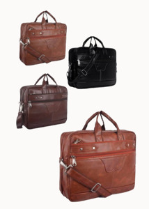 Sac à bandoulière pour ordinateur portable Liviya en cuir, organisateur/planificateur professionnel, imperméable, antivol, multifonctionnel, pour le bureau et les voyages - Product Image 5