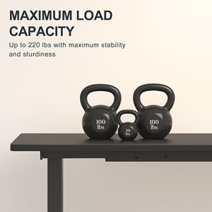 Scrivania Elettrica Regolabile in Altezza a Doppio Motore, 3 Livelli, Piano in Due Pezzi, Postazione di Lavoro per Casa e Ufficio - Product Image 6