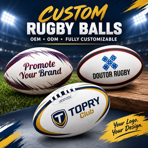 High Quality Custom Rugby Match <b>Trainer</b> Synthetic Rubber Ball with Printed Logo for Training - Product Image 1