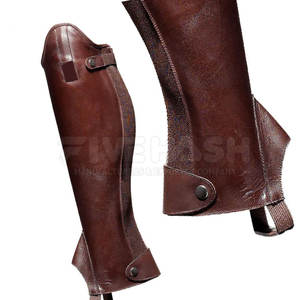 Unique Design Durable Material Equestrian <b>Half</b> Leather <b>Chaps</b> Customized OEM Service <b>Half</b> Leather <b>Chaps</b> - Product Image 6