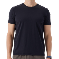 T-shirt Homme Personnalisé en Coton Tricoté 100% Coton Style Hip-Hop, Manches Courtes Unies, Haute Qualité, Écologique, Respirant, avec Logo Imprimé – Vente en Gros