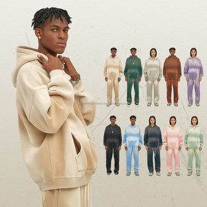 Sudadera con capucha lavada vintage desgastada personalizada con pintura 360gsm Sudadera con capucha grande de peso pesado ropa de calle con tinte descolorido - Product Image 4