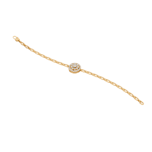 สร้อยข้อมือทองคำแท้ 14K ประดับเพชรเพาะเลี้ยงในห้องปฏิบัติการ รับรองโดย IGI สำหรับผู้หญิง ชุบโรเดียม สไตล์โรแมนติก ของขวัญวันครบรอบ - Product Image 1