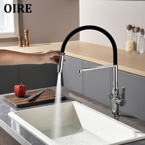 Oire New Solid Brass Pull-Down Küchen armatur Swivel Rotation Sink Mixer <span class=keywords><strong>Tap</strong></span> mit drehbarem Auslauf Warm-und Kaltwasser Torneira - Product Image 1