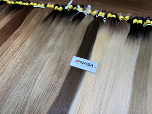 Extensions de cheveux humains vierges non traités 100 % naturels, lisses, double trame, best-seller NASA HAIR NSH-DN - Product Image 1