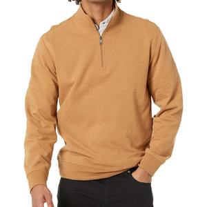 Sudadera de Forro Polar Personalizada para Hombre, de Alta Calidad, Ecológica, para Invierno, con Media Cremallera, Bolsillos, de Poliéster/Algodón, Teñido Liso - Product Image 4