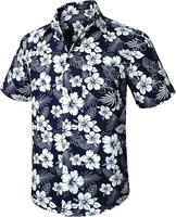 Chemise hawaïenne personnalisée pour homme, à manches courtes, imprimé floral flamant rose tropical, style Aloha, pour la plage, tenue décontractée d'été, OEM