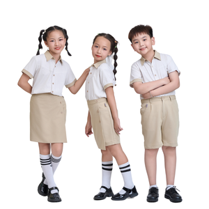 เสื้อเชิ้ตสีขาวแขนสั้น unisex สำหรับนักเรียนออกแบบเครื่องแบบนักเรียนที่ดีที่สุดสำหรับนักเรียน - Product Image 1