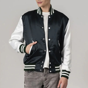 Veste universitaire classique en satin pour homme, nouvelle arrivée, vêtements d'hiver, vestes en satin en vente en ligne - Product Image 4