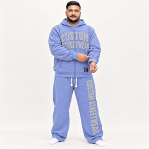 Heavyweight <b>camouflage</b> Printed <b>Tracksuit</b> Unisex Zip Hooded Sweatshirt Loose Fit Pants Custom Streetwear Two Piece Fleece Winter - Product Image 2