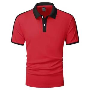 Chemises polo décontractées pour hommes, nouvelle collection, design tendance, logo personnalisé, couleur unie, respirantes, à prix avantageux. - Product Image 1