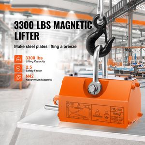 Sollevatore Magnetico con Capacità di 3300 lbs/1500 kg, Fattore di Sicurezza 2.5, Magnete Permanente in Acciaio al Neodimio - Product Image 2
