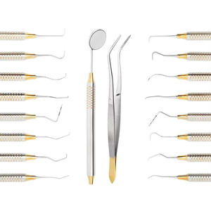 Dental Hygienist Tool Kit (10 PCs) Includes <b>Mirror</b> Probe Tweezer Scalers Pocket Probe Curettes Set Wholesale 2026 - Product Image 1