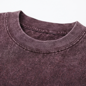 Camisetas de Hombre de Primera Calidad, 100% Algodón, Lavado Ácido, Lisas, al por Mayor, Tallas Grandes, Cuello Redondo - Product Image 5
