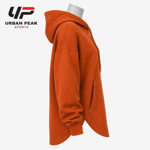 Sudadera con capucha oversize para mujer, elegante, con líneas de hombro extendidas, puños anchos acanalados y un atractivo urbano contemporáneo. - Product Image 2