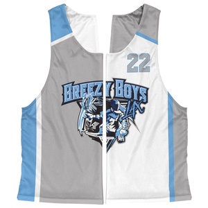 <b>Top</b> Manufacturer's Reversible Pinnies Custom Sublimated Lacrosse Uniforms for Men Youth Teams Polyester Sportswear Printed Club - Product Image 5