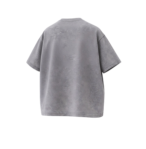 Camiseta 'Praise Through All' de Alta Calidad con Lavado Vintage - Gris Desgastado, 100% Algodón, Estilo Hip Hop Oversize para Hombre - Product Image 3