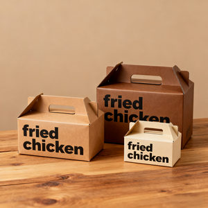Custom Logo Printing Eco-Friendly Biodegradable Happy Meal Treat Gable <b>Box</b> Kids <b>Party</b> Favor Gift <b>Box</b> Packaging for Fried Chicken - Product Image 4
