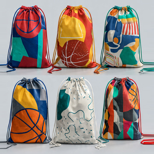 Custom Printed Gym Basketball <b>Drawstring</b> <b>Backpack</b> Bags Sportswear Sublimation Travel Bags Double Strings Gym Bag Unisex - Product Image 6