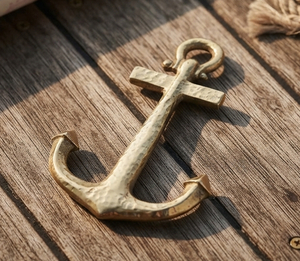 Aluminum Antique Color Boat Anchor Sculpture Luxury <b>Decorative</b> <b>Accent</b> for Home Desktop or Tabletop Object Desk <b>Accents</b> Decor - Product Image 1