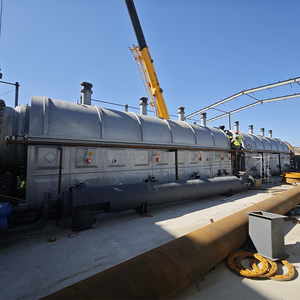Usine de pyrolyse de pneus en <span class=keywords><strong>Iran</strong></span>, 50 tonnes par jour, usine de pyrolyse de pneus et de plastique usagés pour la production d'huile, machine de pyrolyse automatique PLC - Product Image 5