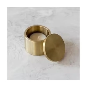 Event Decor Metal Candle Jar Stylish Candle Holder Container Table Accent Piece - Product Image 2