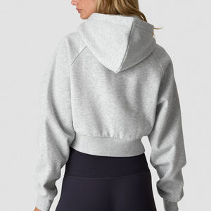 Nueva Colección Sudadera Corta Informal Ligera de Algodón con Logotipo Personalizado, Diseño Nuevo, Estampado y Colorido para Mujer, Venta al Por Mayor - Product Image 3